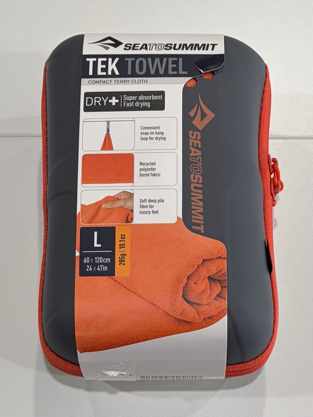 Sea to Summit Large Tek Towel - 24x47” Orange NWT Camping Beach Lightweight
